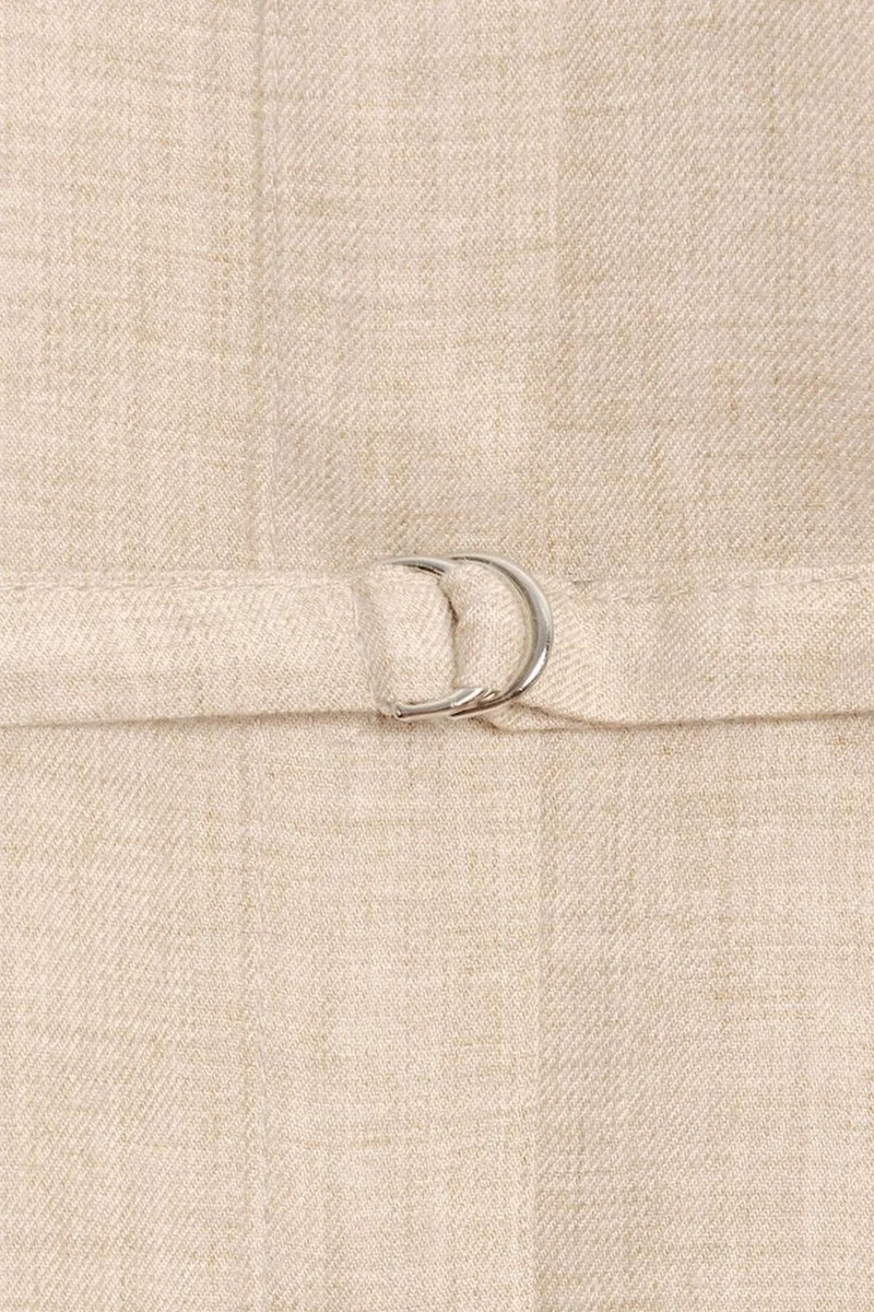 Dilvin Beige Natural DILVIN Long Belted Woven Shirt for Women | Best Price UAE