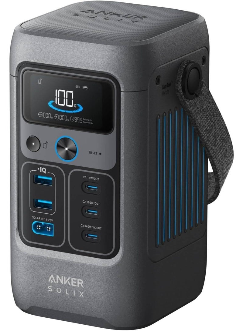 محطة الطاقة المحمولة SOLIX C200 بسعة 60,000 مللي أمبير/ساعة، 192 واط ساعة، مزودة ببطارية LiFePO4، مولد شمسي بقدرة 200 واط، مناسبة للتخييم في الهواء الطلق، السفر، والطوارئ (لوحة شمسية اختيارية). - Image 1