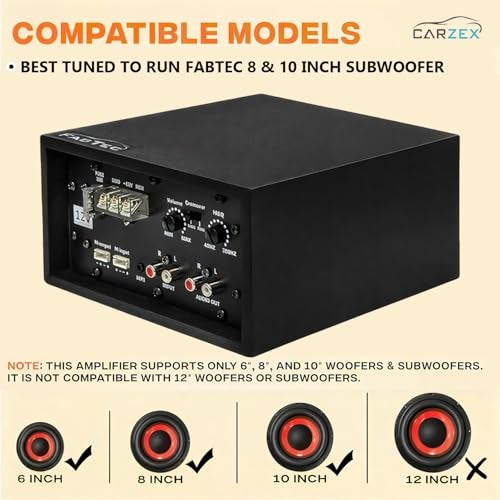 Carzex® 120W Car Amplifier | 12V DC Class AB Mono/Stereo Amp | Dual Channel, Bass Boost, MOSFET Power – Compact Car Audio System (12 V) - Image 5