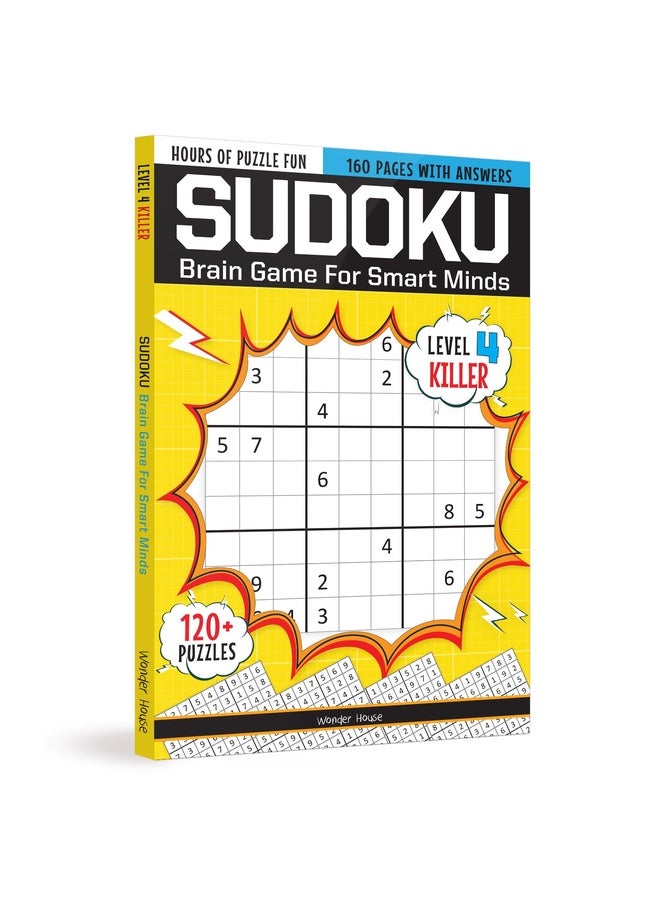 Sudoku - Brain Games For Smart Minds Level 4 Killer : Brain Booster Puzzles for Kids, 120+ Fun Games