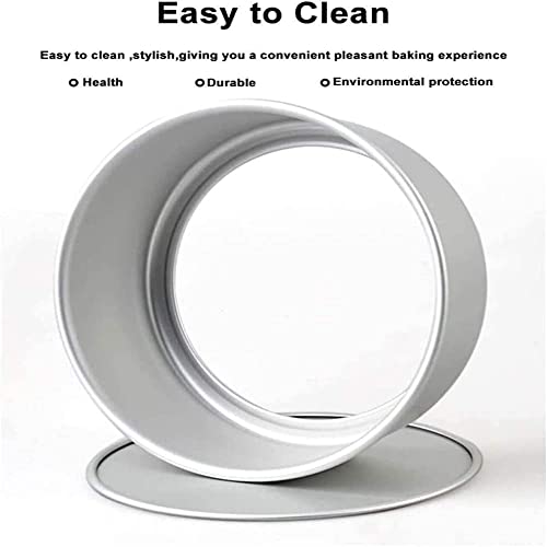 EXGOX 2 Pack 7-Inch Non-Stick Deep Aluminum Round Cake Pan With Removable Bottom For Wedding/Birthday/Christmas Cake Baking Round Cake Tin Set With Loose Base - Image 3