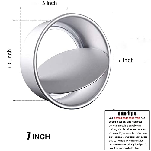EXGOX 2 Pack 7-Inch Non-Stick Deep Aluminum Round Cake Pan With Removable Bottom For Wedding/Birthday/Christmas Cake Baking Round Cake Tin Set With Loose Base - Image 2