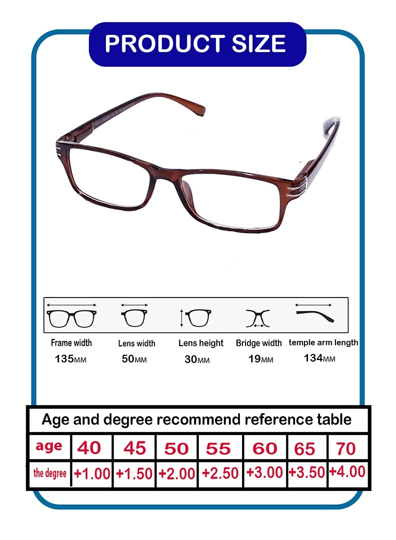 ثلاث نظارات للقراءة للجنسين للرجال والنساء - Image 2