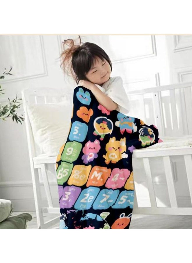 general Baby and children's cartoon flannel thin blanket (warm and comfortable, suitable for sleep, game use) 70cm*100cm - Image 2