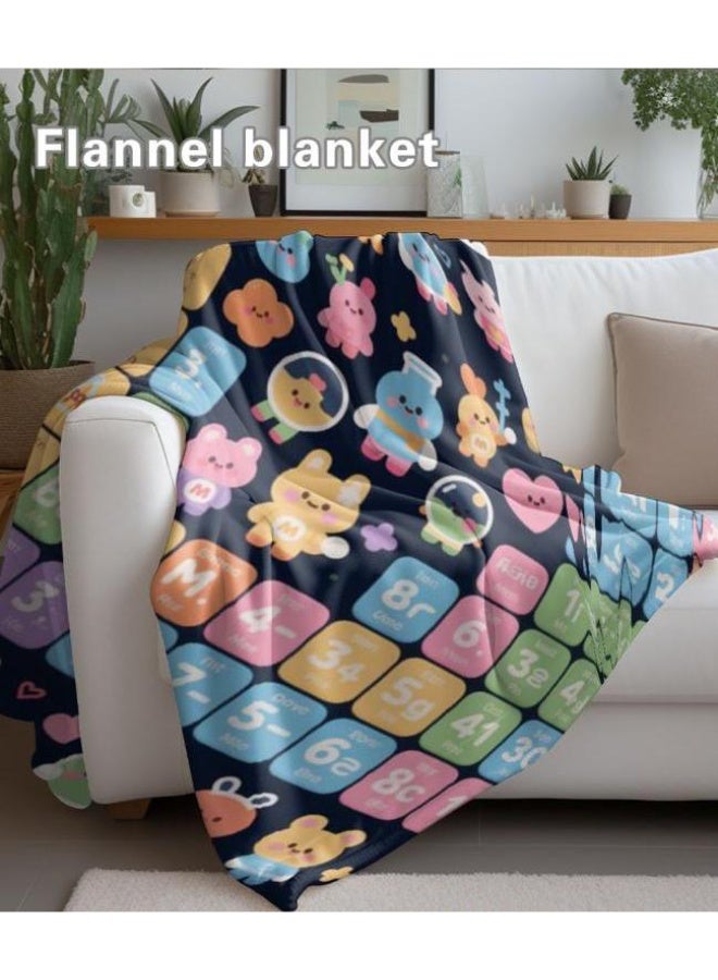 general Baby and children's cartoon flannel thin blanket (warm and comfortable, suitable for sleep, game use) 70cm*100cm - Image 1