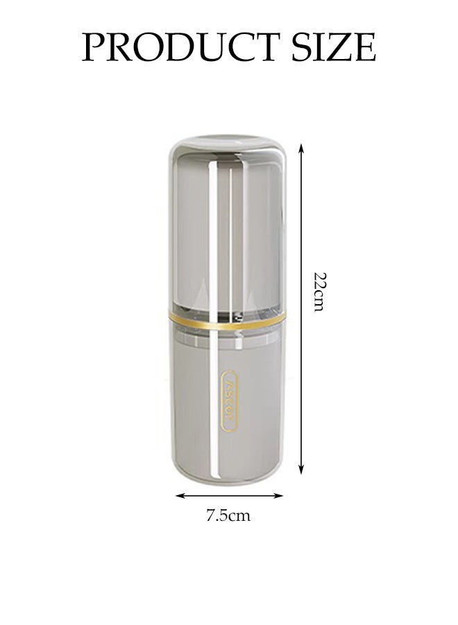 DUNISO حافظة فرشاة الأسنان للسفر، غطاء فرشاة أسنان مضاد للغبار 2 في 1 وكوب شطف، حافظة فرشاة أسنان بسعة كبيرة مع غطاء، حاوية تخزين محمولة للسفر، الأعمال، التخييم، الحمام، المدرسة أو الاستخدامات اليومية - Image 2