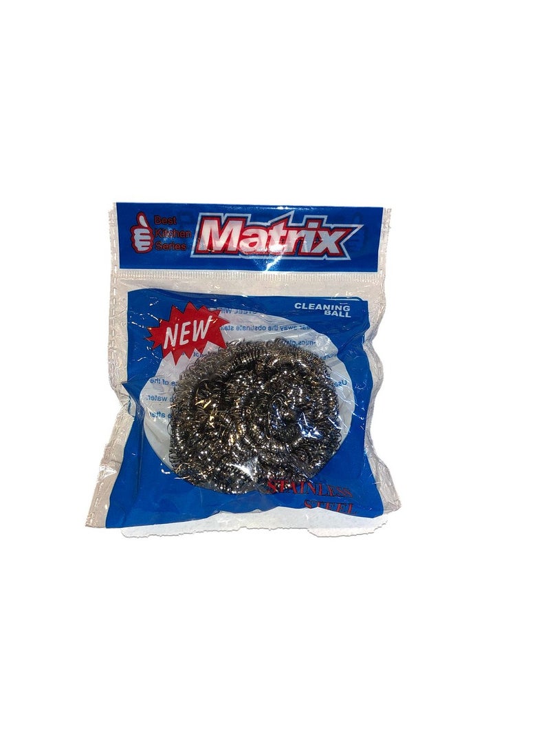 ماتريكس أداة للفرك والتنظيف من الستانلس ستيل فضي - Image 3