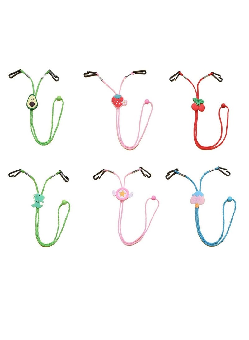 واي آند دي 6 قطع من أقنعة الأطفال القابلة للتعديل مع خطافات وحبل لطيف متعدد الوظائف للأولاد والبنات ، حبل أمان مريح للرياضة في الهواء الطلق ومضاد للضياع - Image 2