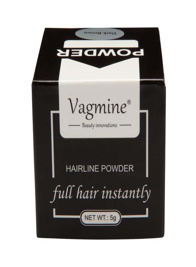 VAGMINE Hair Line Powder for Beard - Root Concealer & Gray Coverage for Men and Women, Dark Brown 5g - Image 4