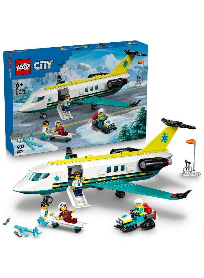 LEGO City Emergency Air Ambulance Plane 60465 Building Set (403 Pieces) - Image 1