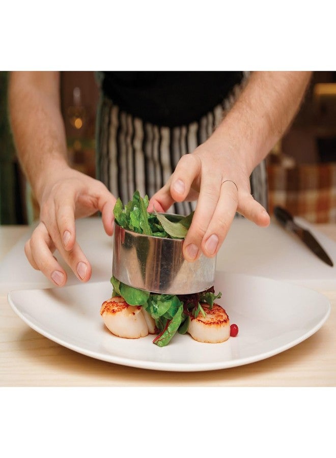 CAT CORA Cutlery-Pro Food Plating Presentation Ring, Cat Cora Approved, 18/8 Stainless Steel, 3.5 x 2-Inch - Image 2