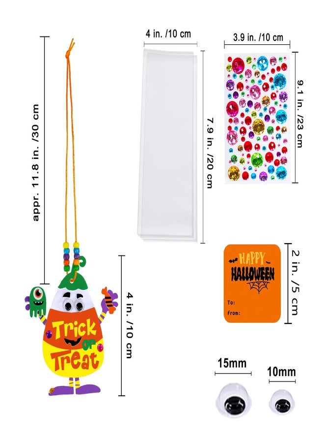 Winlyn 24 Sets Halloween Craft Kits DIY Art Sets Spider Bat Ghost Pumpkin Foam Stickers for Kids Fall Home Classroom Activities Trick-or-Treat Party Favors - Image 2