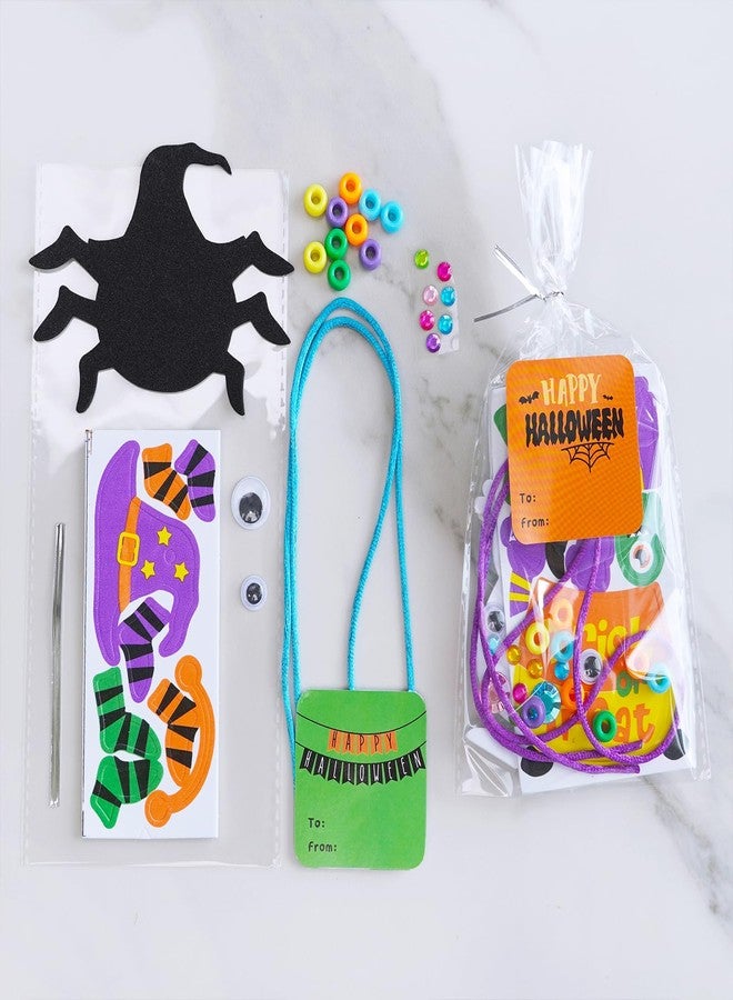 Winlyn 24 Sets Halloween Craft Kits DIY Art Sets Spider Bat Ghost Pumpkin Foam Stickers for Kids Fall Home Classroom Activities Trick-or-Treat Party Favors - Image 5
