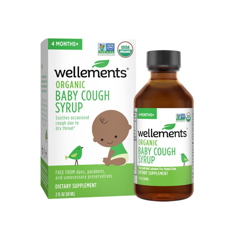 Wellements Organic Daytime Baby Cough Syrup | Soothes Occasional Cough Due to Dry Throat* | 2 Fl Oz, 4 Months + - Image 5
