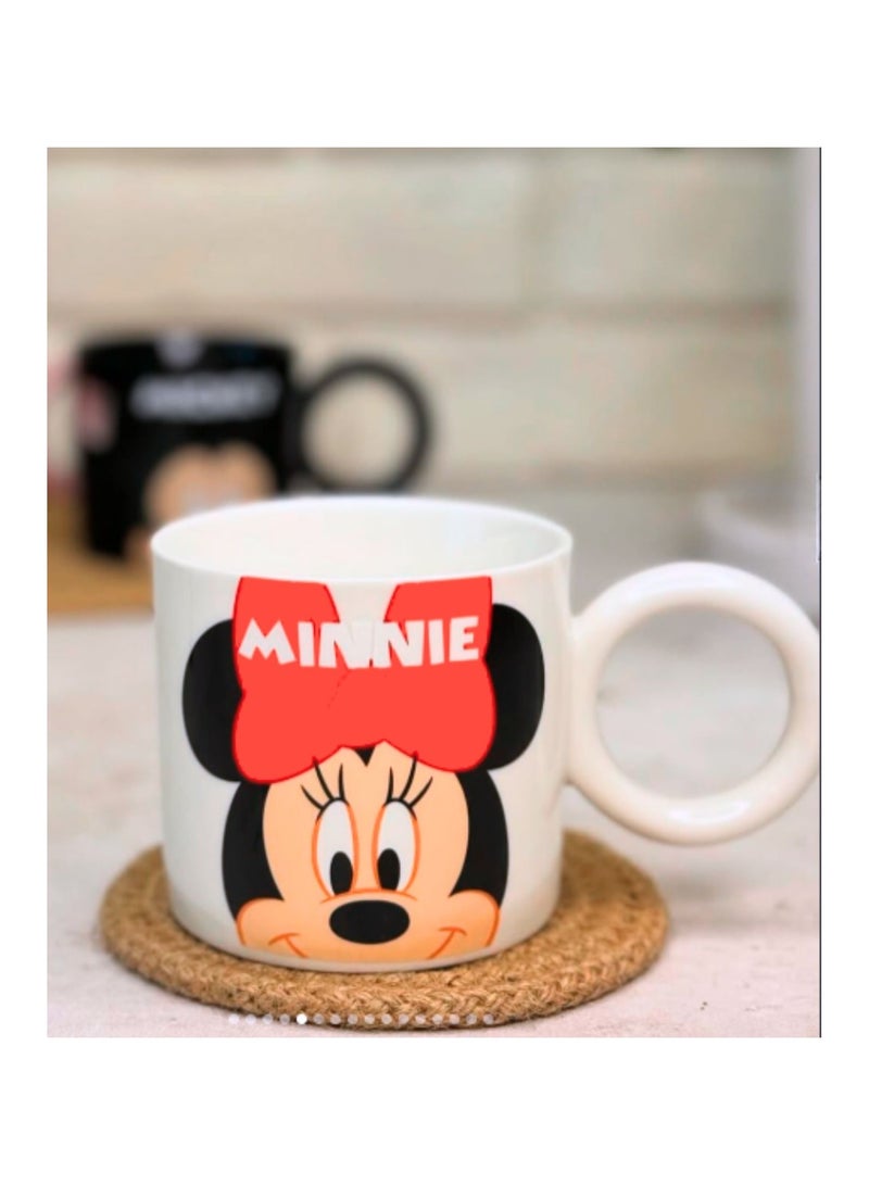 Ceramic Mug with Cartoon Character Minnie Mouse Printed Good for Coffee, Milk & Tea 230ml  - Image 1
