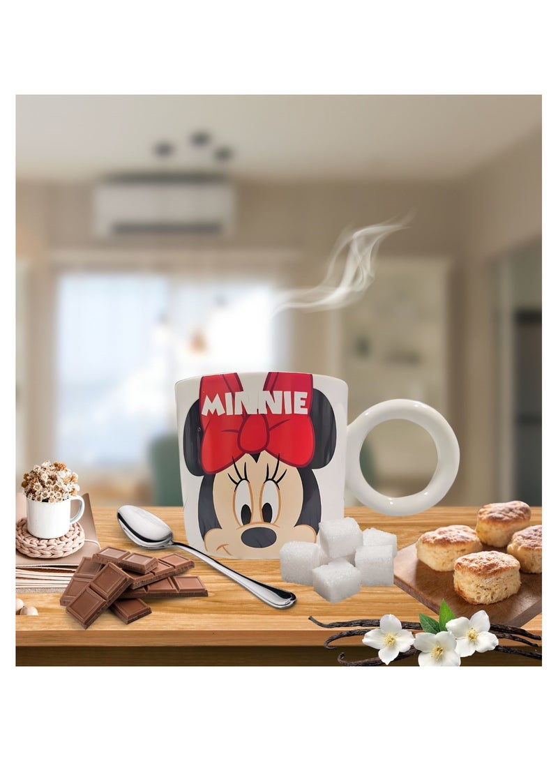 Ceramic Mug with Cartoon Character Minnie Mouse Printed Good for Coffee, Milk & Tea 230ml  - Image 2