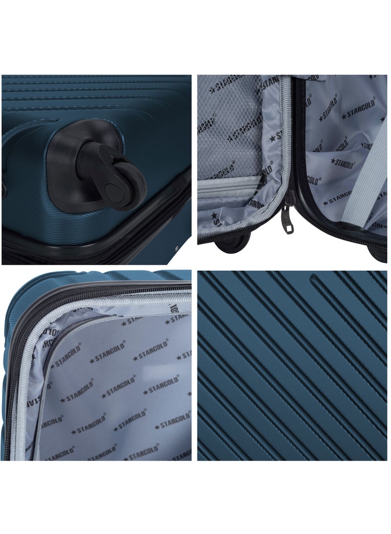 ستارجولد مجموعة حقائب سفر من 4 قطع (20/24/28/32 بوصة) - حقائب سفر صلبة من مادة ABS بسحاب قابل للتمدد، وعجلات دوارة 360 درجة، وقفل رقمي - حقيبة سفر خفيفة الوزن بعجلات - Image 4