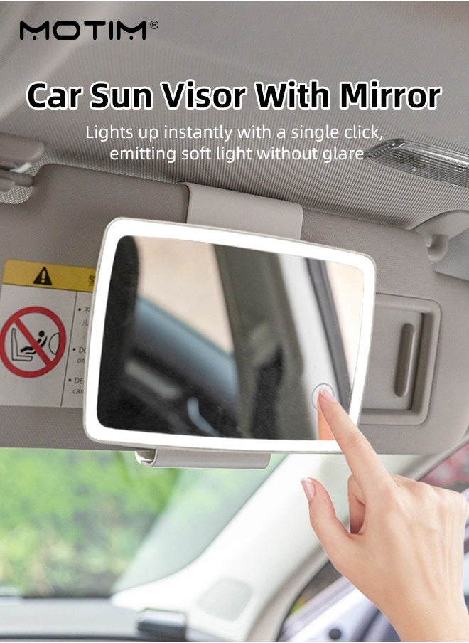Motim - Car Visor Vanity Mirror, Dimmable Touch Screen Car Makeup Mirror, Rechargeable with 3 Light Modes, Mirror for Truck SUV Rear View Dimmable Touch Screen - Image 1