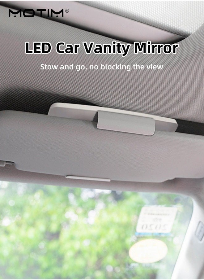 Motim - Car Visor Vanity Mirror, Dimmable Touch Screen Car Makeup Mirror, Rechargeable with 3 Light Modes, Mirror for Truck SUV Rear View Dimmable Touch Screen - Image 1