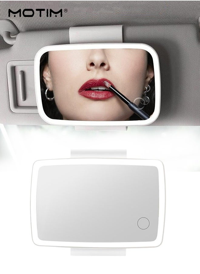 Motim - Car Visor Vanity Mirror, Dimmable Touch Screen Car Makeup Mirror, Rechargeable with 3 Light Modes, Mirror for Truck SUV Rear View Dimmable Touch Screen - Image 1