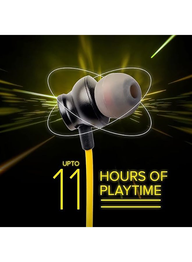 Hungama Hilife Renewed - Newly Launched HiLife Jump 201 Wireless Neckband -Black & Yellow - Image 3