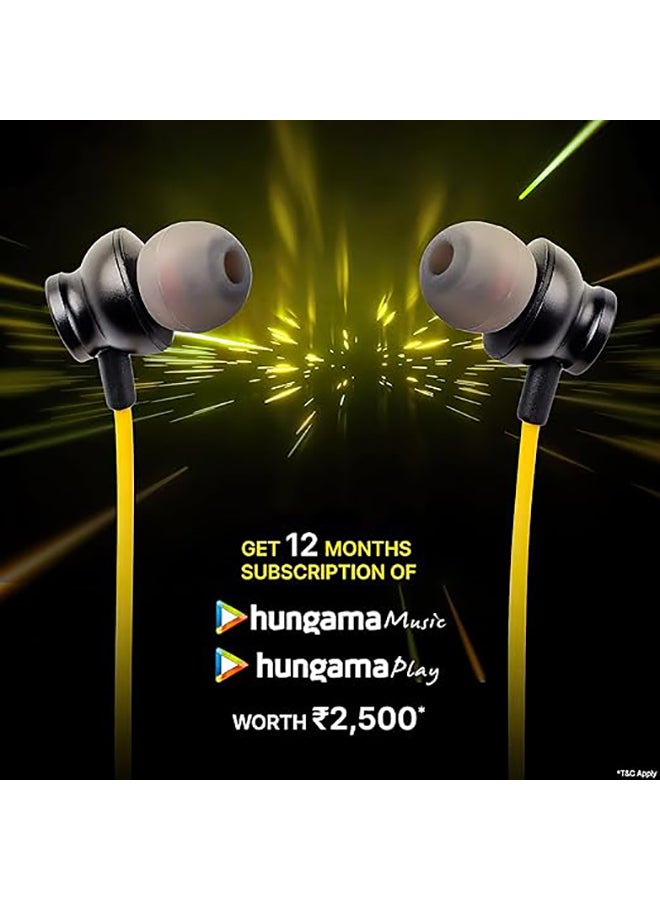 Hungama Hilife Renewed - Newly Launched HiLife Jump 201 Wireless Neckband -Black & Yellow - Image 2