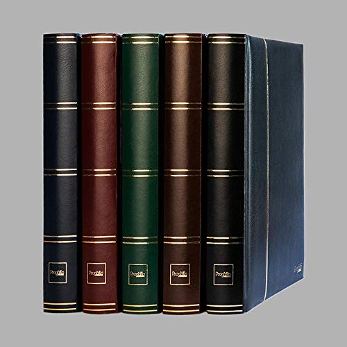 Prophila Collection Prophila Stamp Album (New) 60 Black Sides, Padded Brown Cover - Image 3