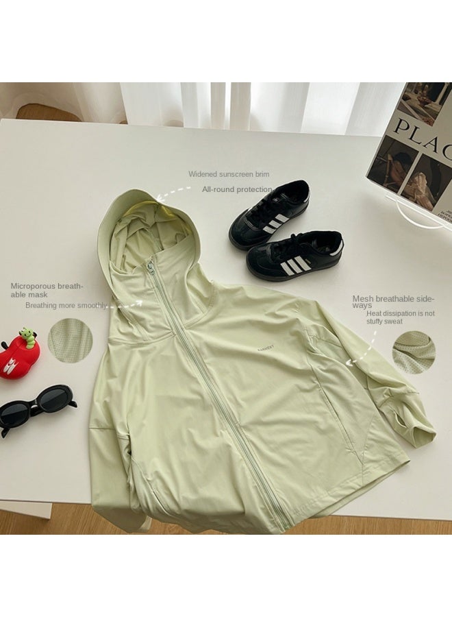 Children's 2025 Summer Handsome Skin Clothing Upf50 Cool Ice Silk Mesh Sunscreen Clothing Trendy For Boys And Girls - Image 5