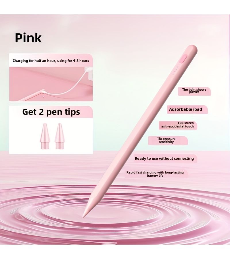 Upgrade Stylus For Apple iPad 9th And 10th Generation Compatible With Apple iPads After 2018 Universal Fast Charging Stylus For iPad Pro 11 12.9 iPad Mini 5 6 iPad 6 7 8 iPad Air 3 4 5 Gradient Pink - Image 1