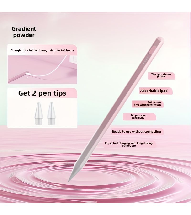 Upgrade Stylus For Apple iPad 9th And 10th Generation Compatible With Apple iPads After 2018 Universal Fast Charging Stylus For iPad Pro 11 12.9 iPad Mini 5 6 iPad 6 7 8 iPad Air 3 4 5 Gradient Pink - Image 2