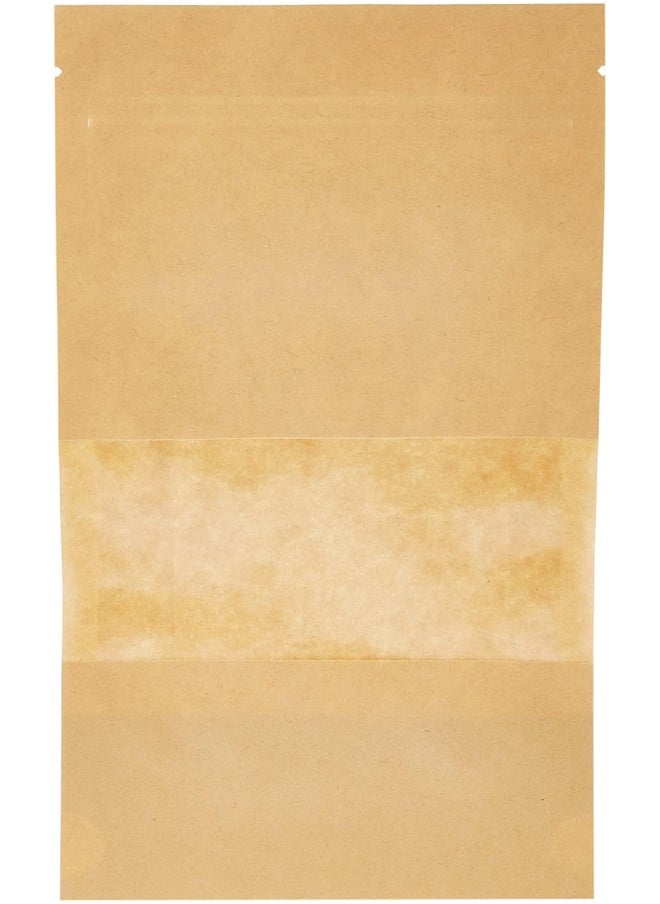 Hotpack حقيبة طعام ورقية قابلة للإغلاق بإعادة الاستخدام من كرافت هوت باك 10x15+3 سم 50 قطعة  - Image 3