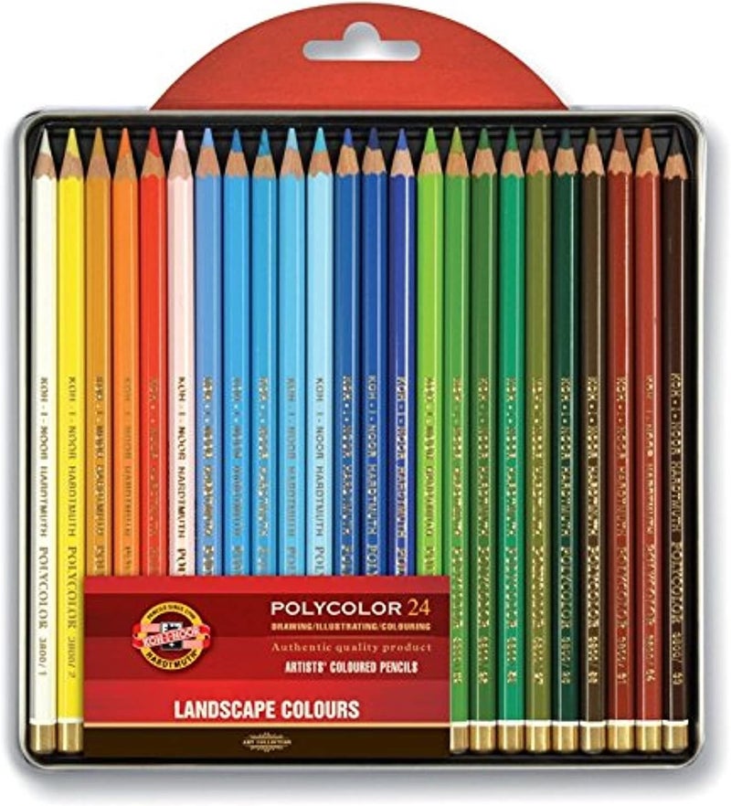 KOH-I-NOOR polycolor landscape artist's coloured pencils (set of 24) - Image 1