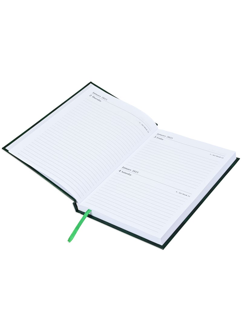FIS FIS Diary 2025 English (Friday & Saturday Combined) A5, Green - FSDI91E25GR  - Image 2