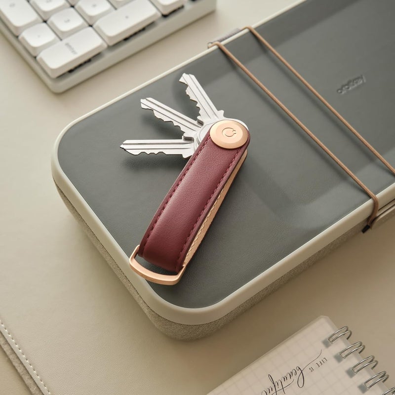 Orbitkey Leather Key Organiser - Wine - Image 4