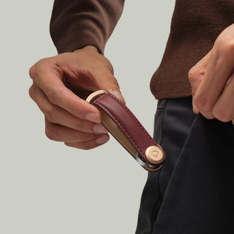 Orbitkey Leather Key Organiser - Wine - Image 5