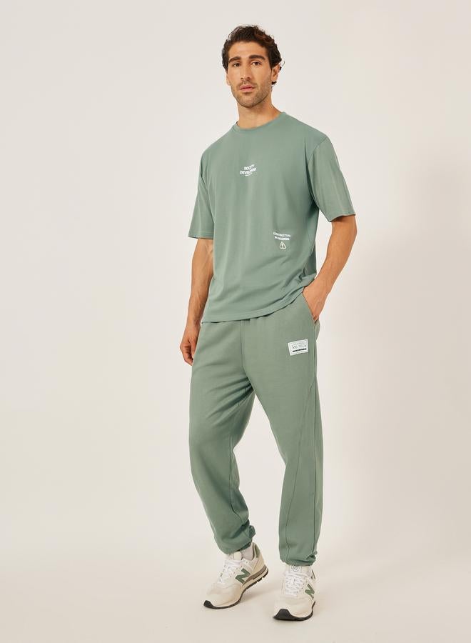 Styli Mid Rise Oversized Joggers with Drawstring  - Image 2