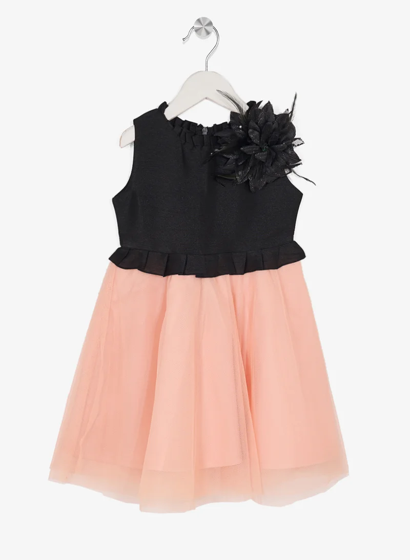 Little Golden Apple Little Cut Sleeve  Dress