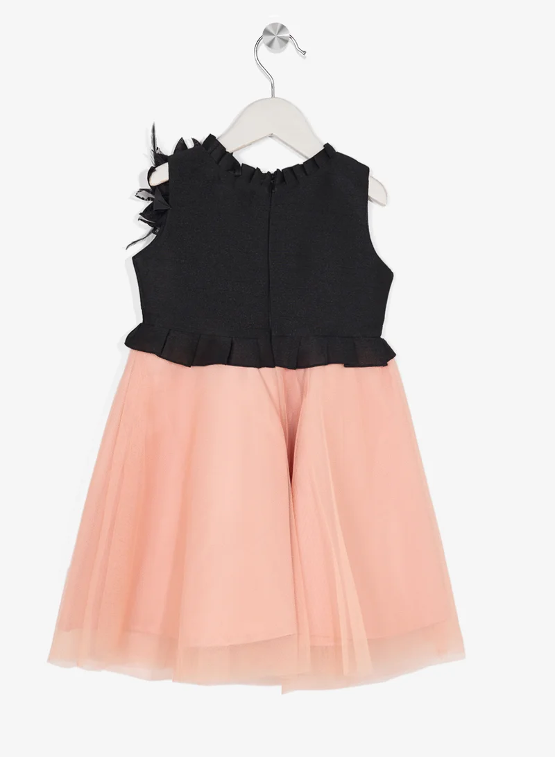 Little Golden Apple Little Cut Sleeve  Dress