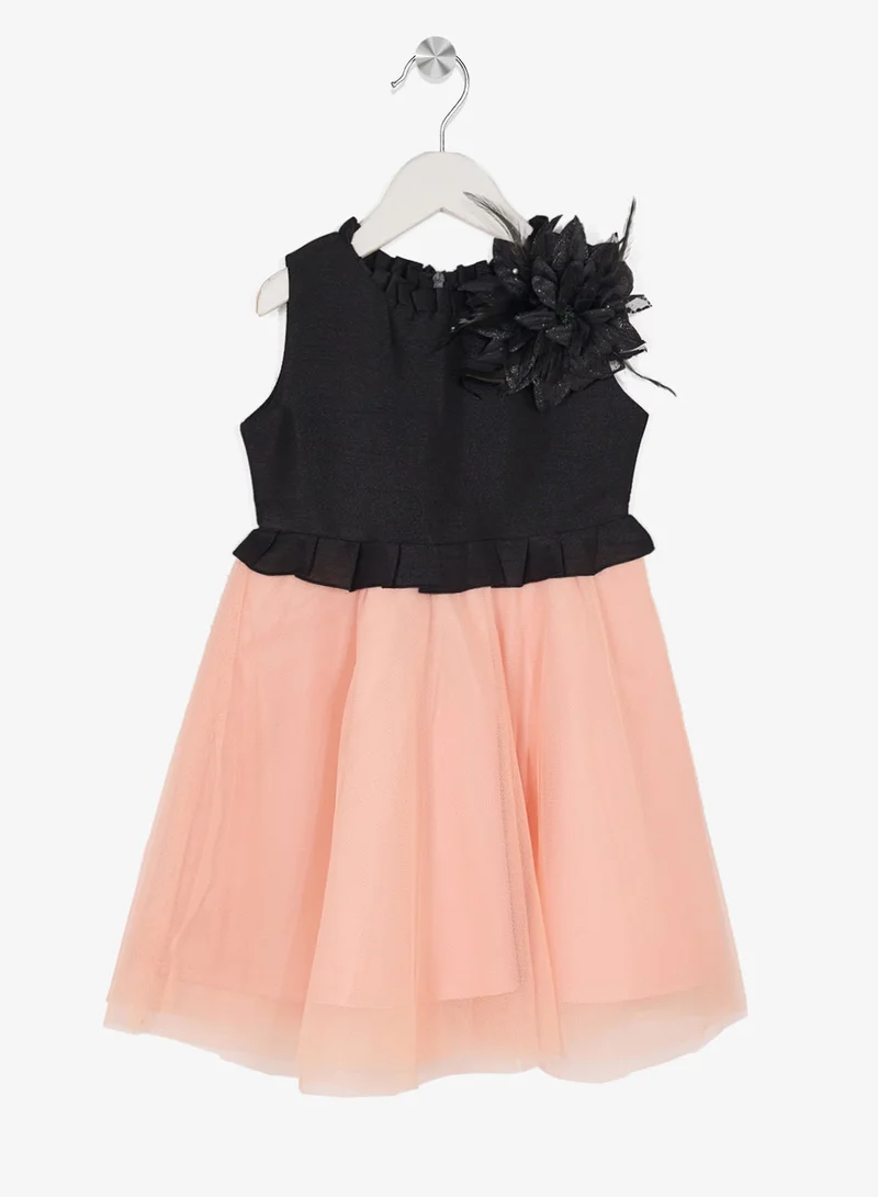 Little Golden Apple Little Cut Sleeve  Dress