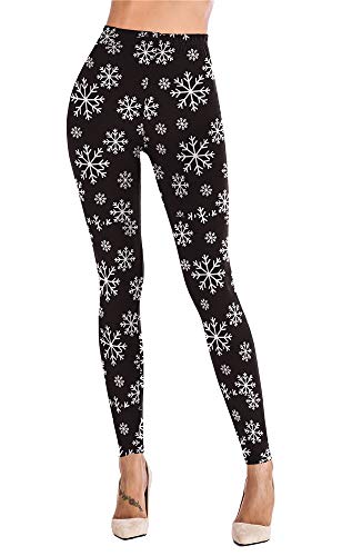 Sipaya Women Reindeer and Snowflake Printed Leggings Tights Tribal Pants Full Length S - Image 3