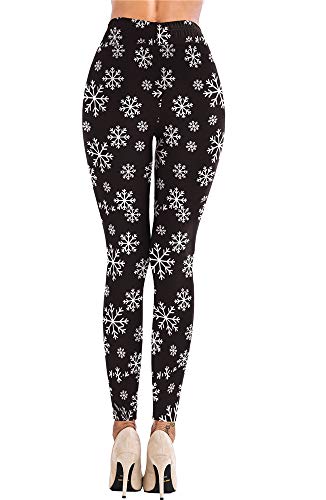 Sipaya Women Reindeer and Snowflake Printed Leggings Tights Tribal Pants Full Length S - Image 4
