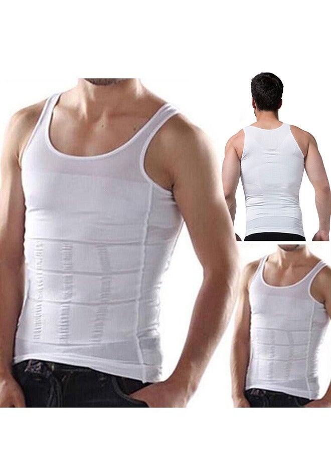 Men's Slim Body Shaper Vest Tank Top Tummy Waist Underwear Beer Belly Slimmer  - Image 3