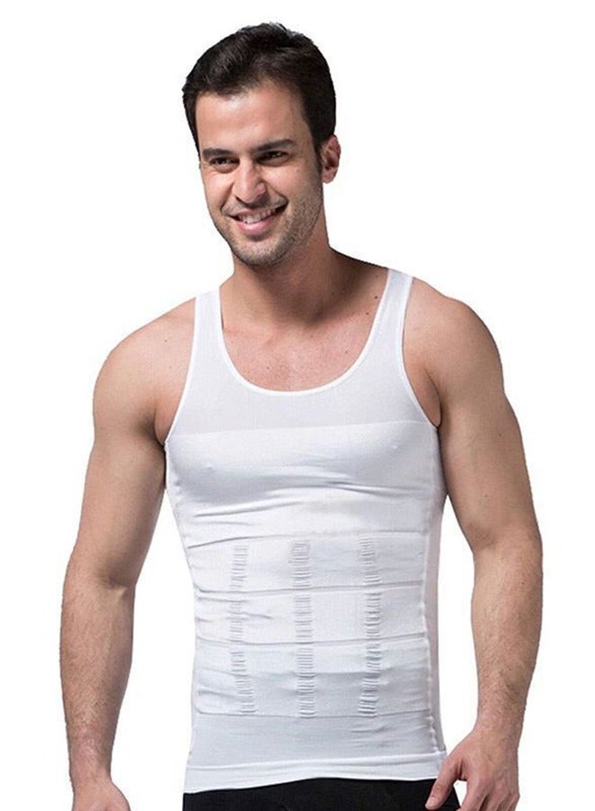 Men's Slim Body Shaper Vest Tank Top Tummy Waist Underwear Beer Belly Slimmer  - Image 2