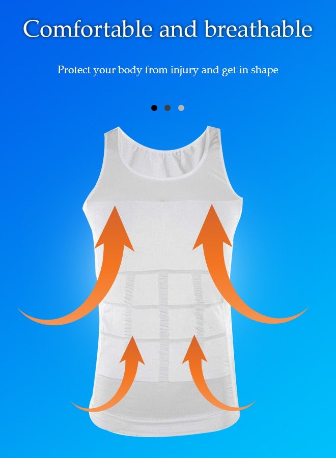 Men's Slim Body Shaper Vest Tank Top Tummy Waist Underwear Beer Belly Slimmer  - Image 5