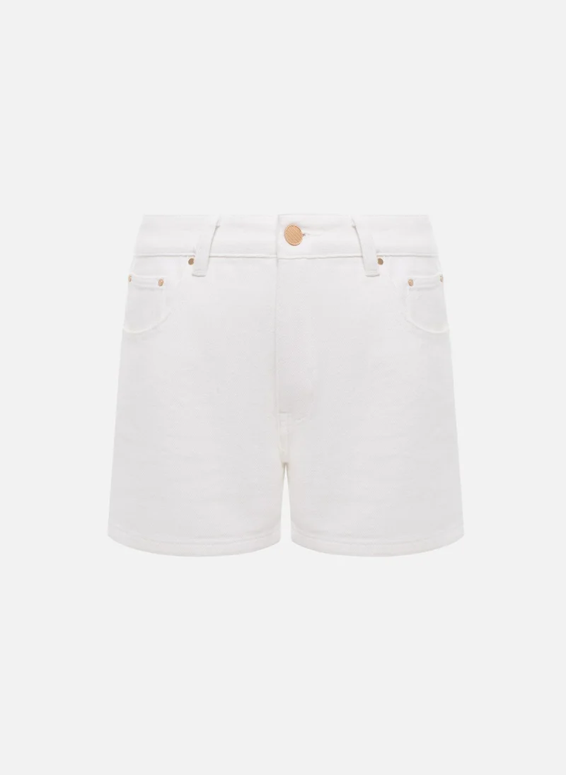 ليتشي شورت جينز ذو خصر متوسط الارتفاع