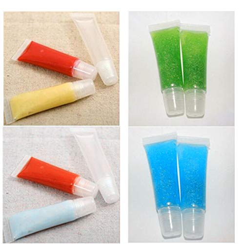 Erewa 12Pcs 8ml Clear Empty Tubes Refillable Containers for DIY Lip Gloss Balm & Travel Toiletries - Image 5