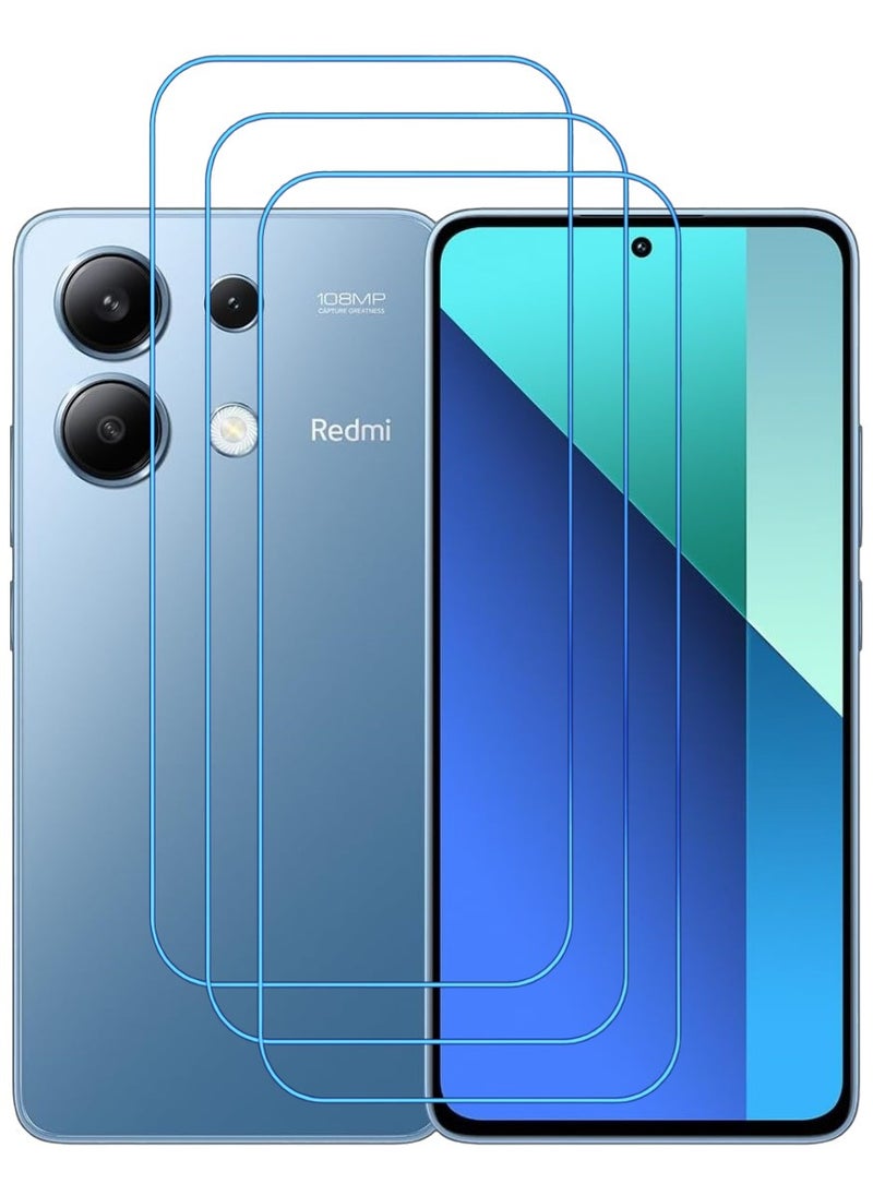 ACLIX 3 Pieces Antistatic ESD Dustproof Premium Quality High Definition Clear Tempered Glass Screen Protector Designed For Xiaomi Redmi Note 13 - Image 1