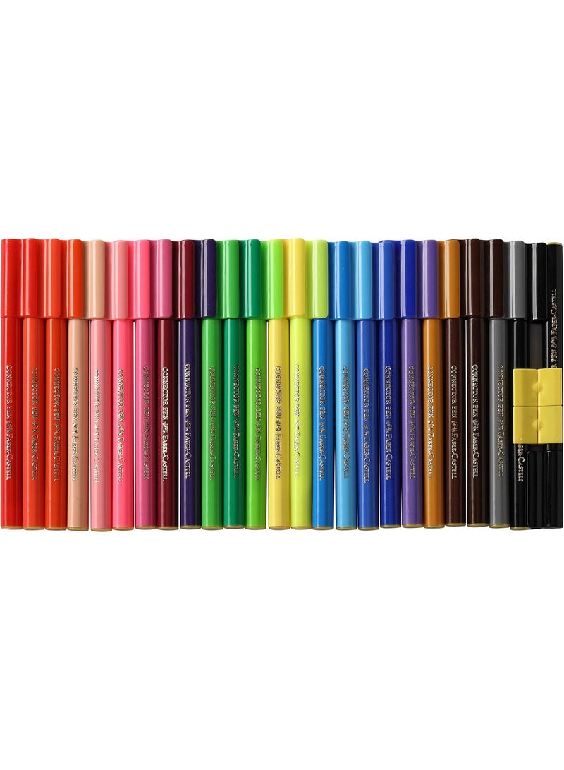Faber-Castell Connector Pens, 25 Pack, Assorted Colours - Image 4