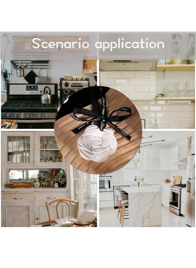 Car Aroma Diffuser, Plaster Aroma Diffuser Pendant, Solid Aroma Diffuser, Rose Shaped, Bluebell Flower Fragrance, Long Lasting Fragrance, Suitable for Car, Closet, Shoe Cabinet, Room - Image 5