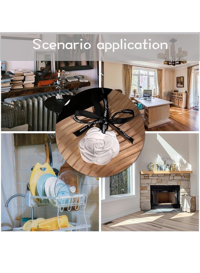 Car Aroma Diffuser, Plaster Aroma Diffuser Pendant, Solid Aroma Diffuser, Rose Shaped, Bluebell Flower Fragrance, Long Lasting Fragrance, Suitable for Car, Closet, Shoe Cabinet, Room - Image 4